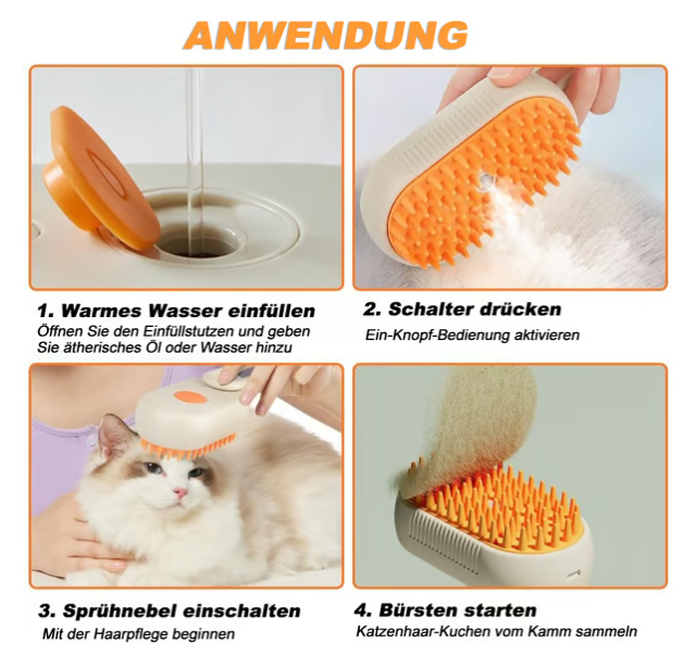 🔥Haustier Dampfbürste